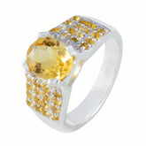 Natalia Yellow Halo Ring for Women with Gemstone
